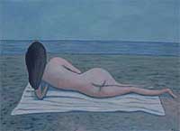 "Donna al mare" olio - 60x80 - anno1997